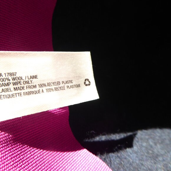 GAP Vintage 90s UNISEX 100% Wool Wide Brim Fedora Blue Sun Hat M/L - Picture 6 of 10